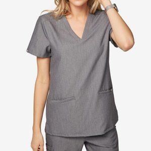 Figs Casma Graphite Three-Pocket Scrub Top - XS